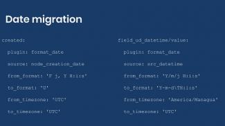 Example syntax for date migrations.