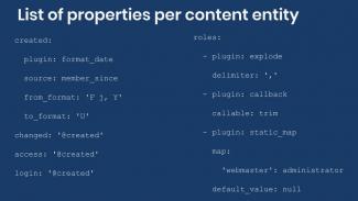Example migrations mapping of content entity properties